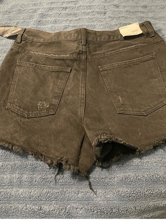 Forever 21 Pants - Forever 21 Black Denim Distressed High Rise Cut Off Frayed Hem Shorts Size 30 